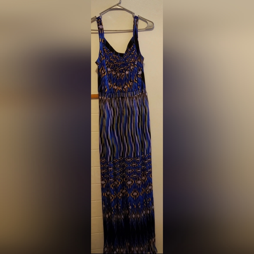 Cato Blue and Black Maxi Dress